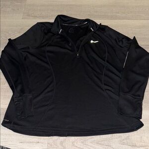 Nike Black Long-Sleeve Quarter-Zip Top